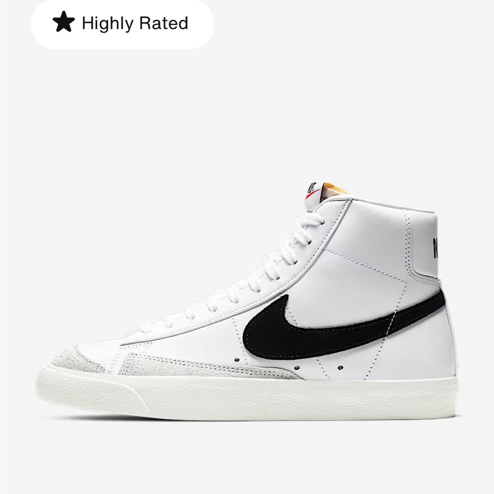 Nike Women’s 9.5 Blazers White and Black High-Top Sneakers